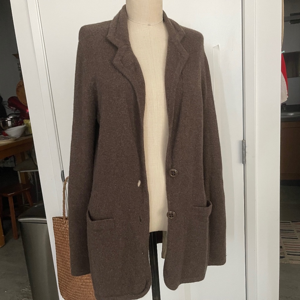 Design History Cashmere Office Jacket Brownish Gray